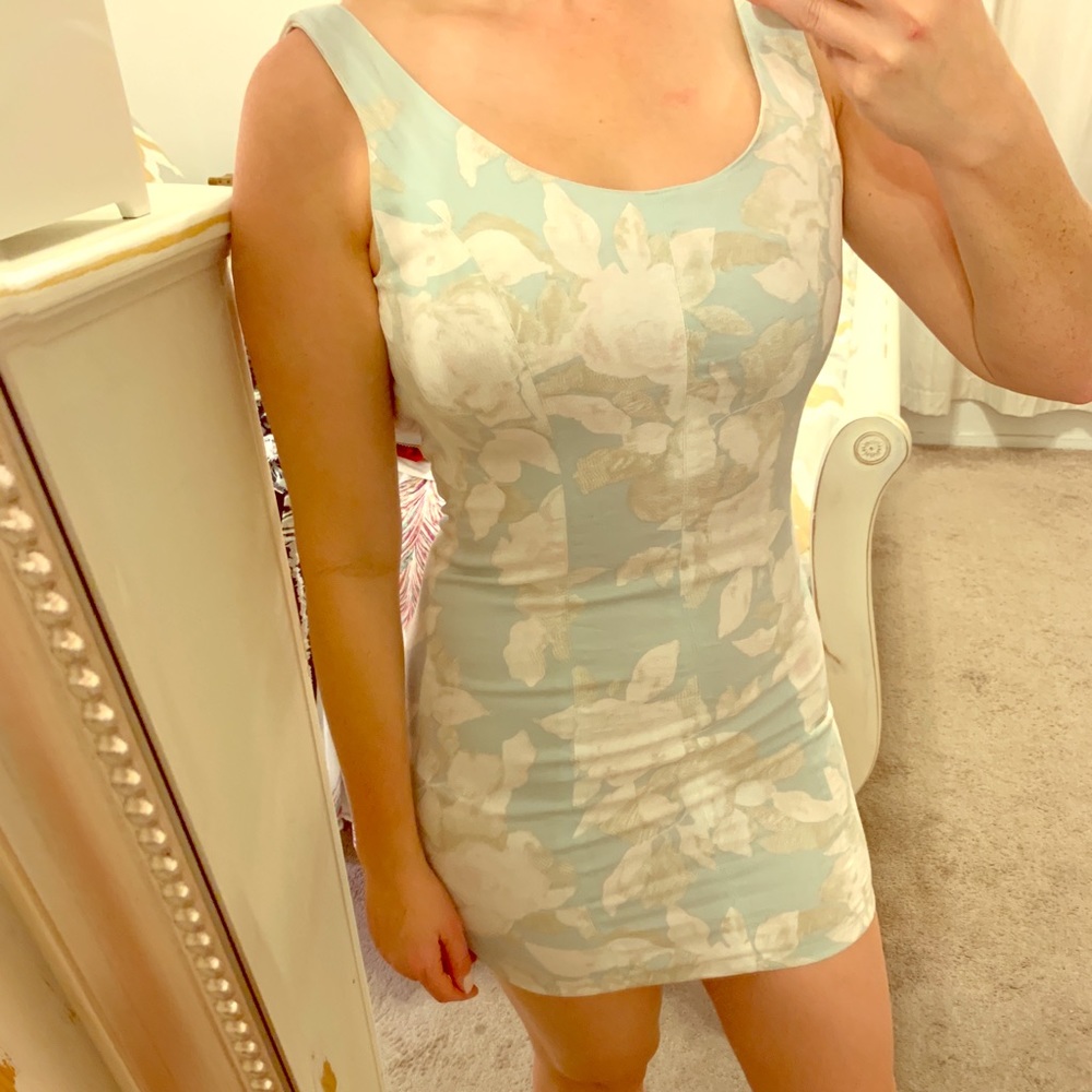 Flower print mini dress